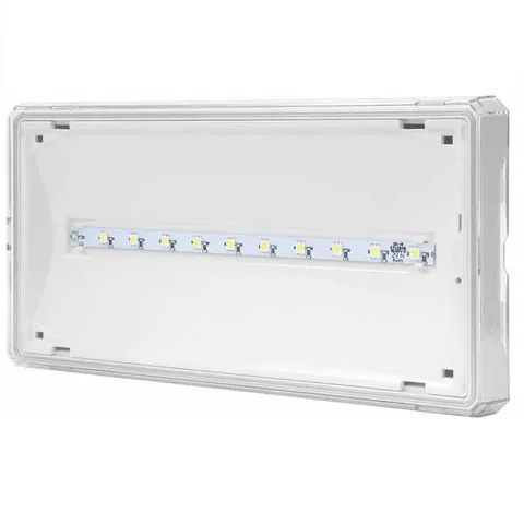Oprawa awaryjna LED 1W 3h natynkowa IP65 dwuzadaniowa biała EXIT; ETE/1W/C/3/SA/X/WH AWEX