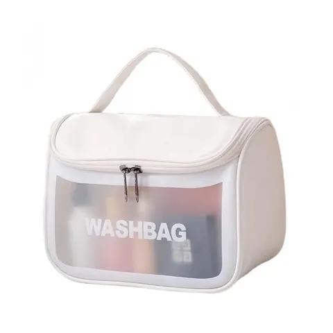 Ecarla - Washbag kosmetyczka kuferek Biała