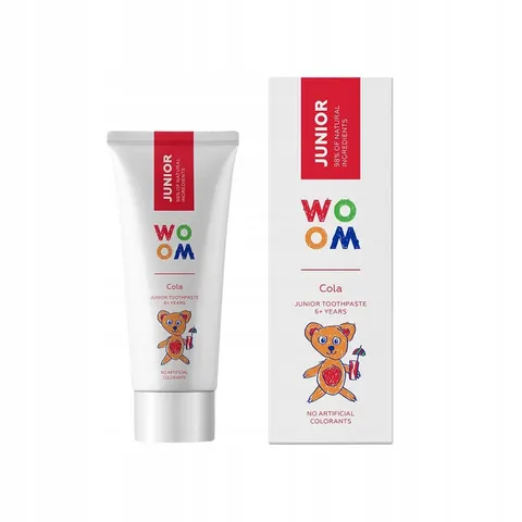 WOOM SIA - Junior naturalna pasta do zębów dla dzieci 6+ lat Cola 50ml