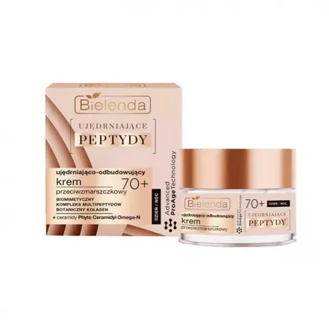 BIELENDA PEPTYDY Krem do twarzy 70+ UJĘDRNIAJĄCO-ODBUDOWUJĄCY, 50 ml