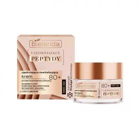 BIELENDA PEPTYDY Krem do twarzy 80+ UJĘDRNIAJĄCO-REWITALIZUJĄCY, 50 ml