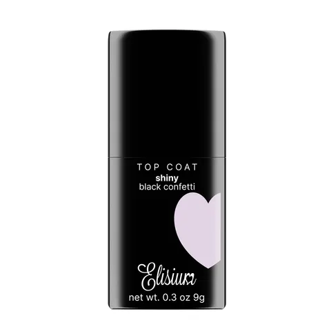 Nacomi Group sp. z o.o - Top Coat Shiny top do lakierów hybrydowych Black Confetti 9g