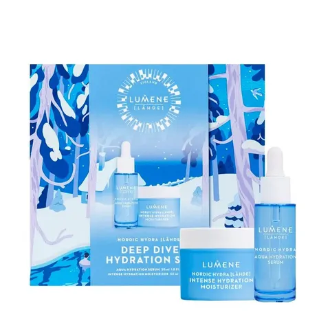 Lumene Oy - Nordic Hydra &lsqb;Lähde&rsqb; Deep Dive Hydration Set zestaw serum do twarzy 30ml + krem do twarzy 50ml