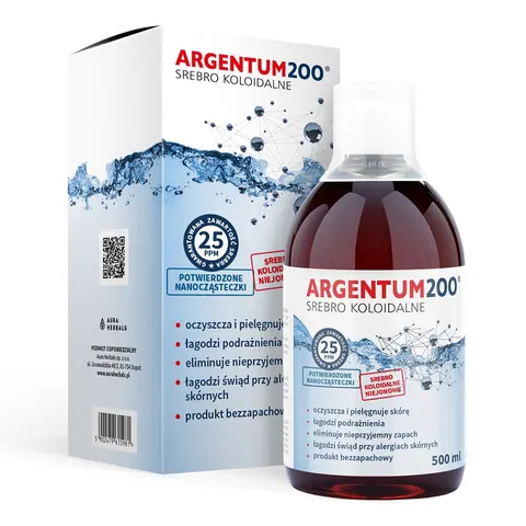 Aura Herbals Sp. z o.o. - Argentum200 Srebro Koloidalne 25ppm tonik 500ml