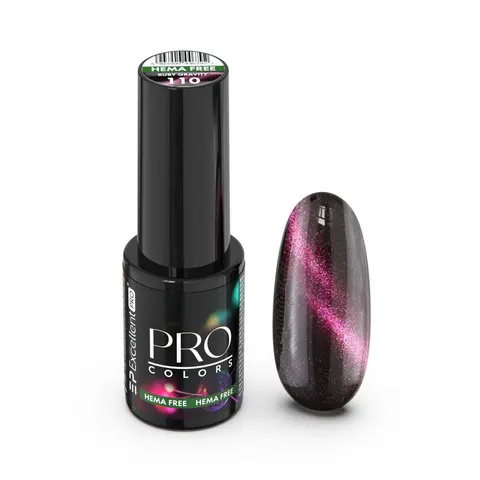 Gurgul Investment sp. z o.o - Pro Colors Hema Free CatEye lakier hybrydowy 110 Ruby Gravity 7g