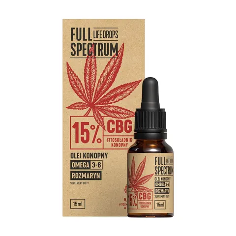 Cosma S.A. - Olej konopny 15% CBG suplement diety 15ml