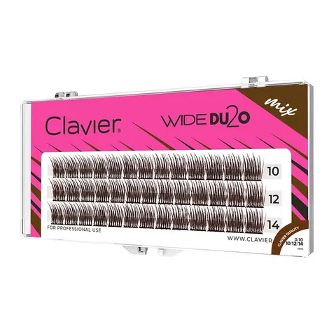 MELTOM TOMASZ MODZELEWSKI - Wide Du2o Brown kępki rzęs skręt C o objętości 10D mix 10/12/14mm