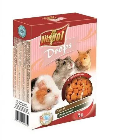 Dropsy Marchewkowe Dla Gryzoni 75g Vitapol