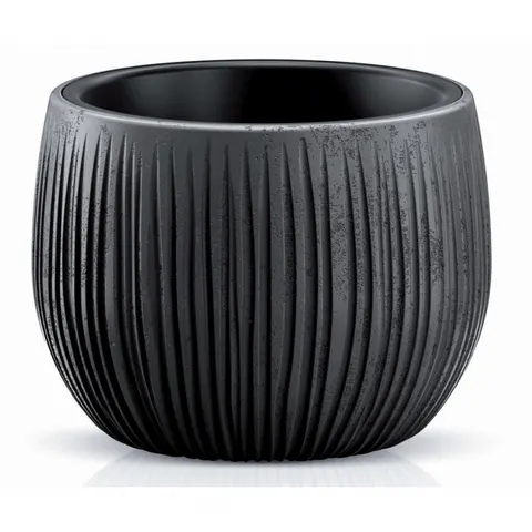 Doniczka BETON BOWL czarny beton 1,4 l