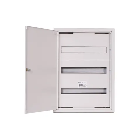 Rozdzielnica modułowa 3X18M natynkowa metalowa 54 moduły IP30 440x605x132 Biała z zamkiem NRPSM 54 3X18 Z; 54-3-18-2, SABAJ