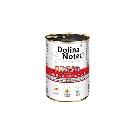 Dolina Noteci Premium Junior Bogata W Serca Wołowe 400G Karma Mokra Dla Szczeniąt