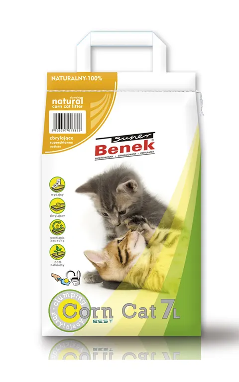 Super Benek Corn Cat Naturalny Żwirek Dla Kota 7l