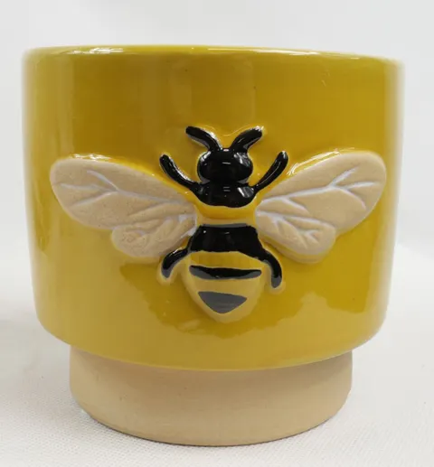 Osłonka Ceramiczna Żółta Wzór 3D Pszczoła 12,5 cm