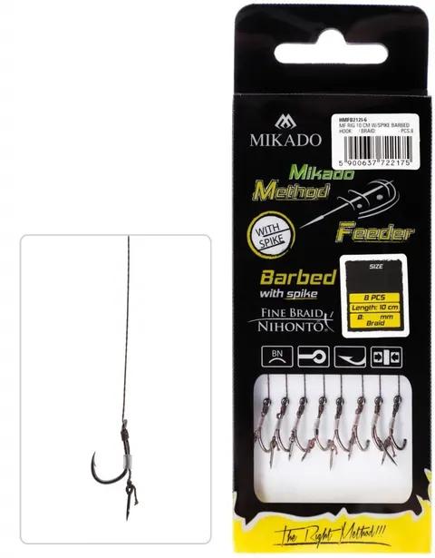 Haczyk Do Metody 10cm Z Igłą - Haczyk Z Zadziorem 8/Plecionka Hmfb212i-8