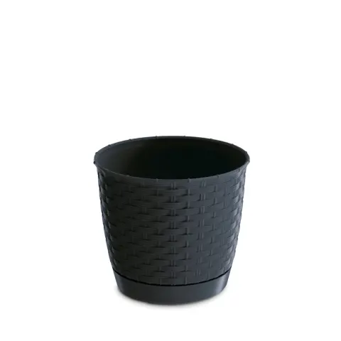 Doniczka z podstawką Ratolla Round Antracyt 22cm