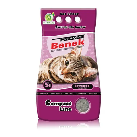 Super Benek Compact Lawenda Żwirek Dla Kota 10 L