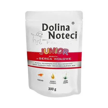 Saszetka Dolina Noteci Junior Bogata W Serca Wołowe 300g Karma Mokra Dla Psa