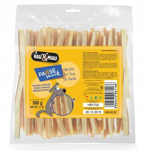 Hau&Miau Pause Snack Kanapka z kurczakiem 500 g