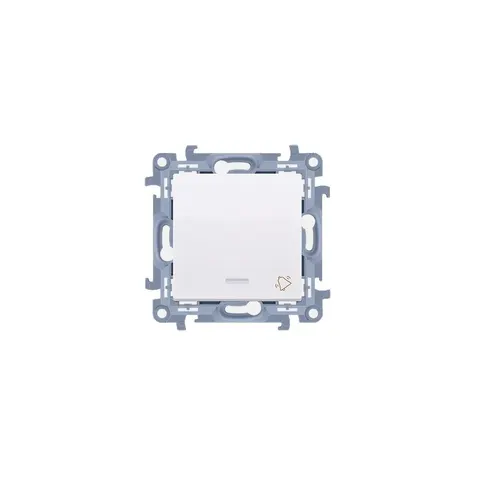 SIMON 10 Przycisk dzwonek z podświetleniem LED 10A 250V, moduł, biały; CD1L.01/11