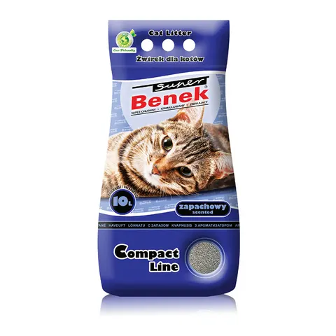 Super Benek Compact Zapach Żwirek Bentonitowy Dla Kota 10 L