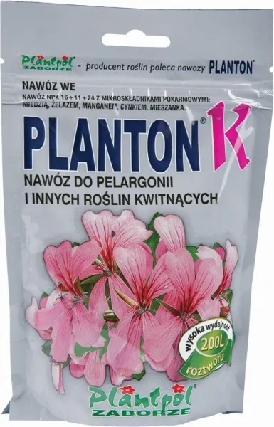 Plantpol - planton k nawóz wieloskładnikowy do pelargonii i roślin kwitnących 200g
