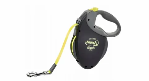 Smycz Automatyczna Taśma 8m Giant Szary Neon L Flexi