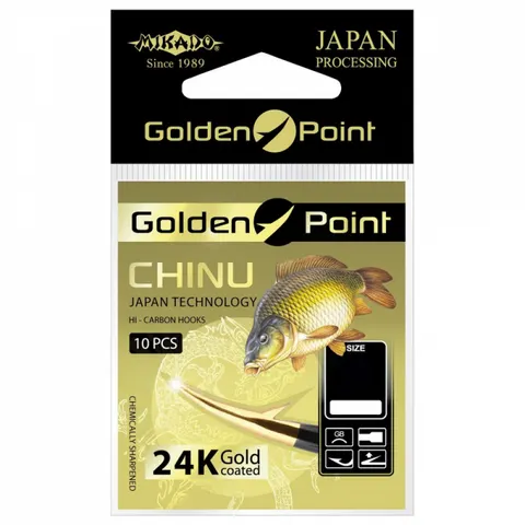 Haczyk Golden Point - Chinu Nr 4 Gb - Torebka 10szt Hg10024-4gb