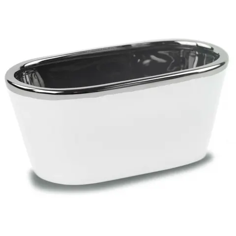 Osłonka ceramiczna White & Silver 17 cm