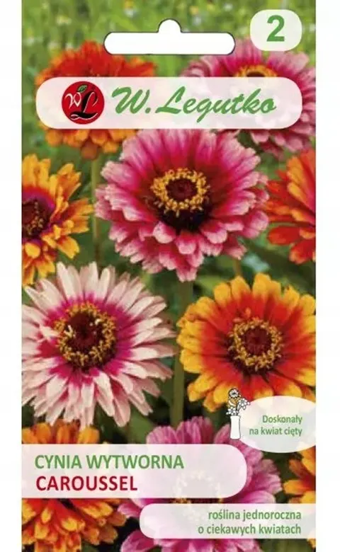 Nasiona Cynia Daliowa Mix Caroussel 1g Legutko Grc2