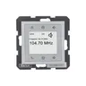 B.x/S.1 Radio Touch, aluminium mat; linia projektowa: B.Kwadrat/B.3/B.7; BERKER by HAGER