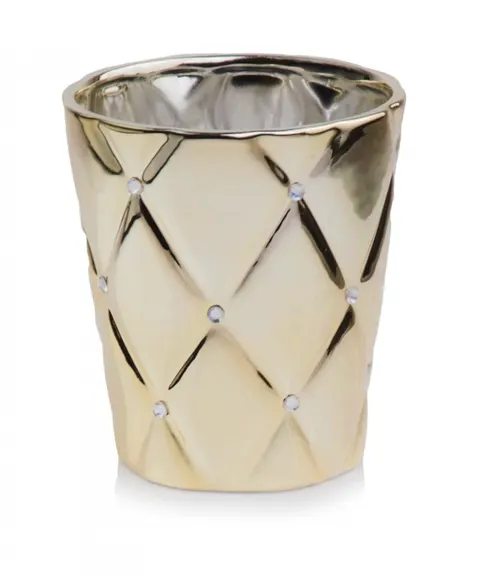 Osłonka ceramiczna 14 cm złota