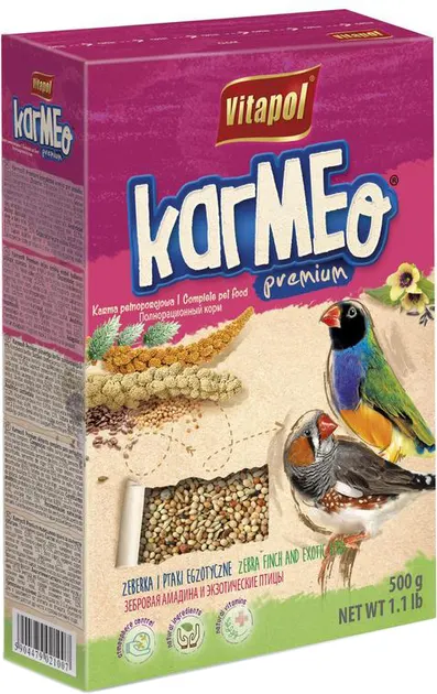Vitapol Karmeo Pokarm Karmeo Dla Zeberki i Ptaków Egzotycznych 500g