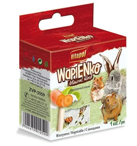 Kostka wapienna warzywna 40g dla gryzoni królika