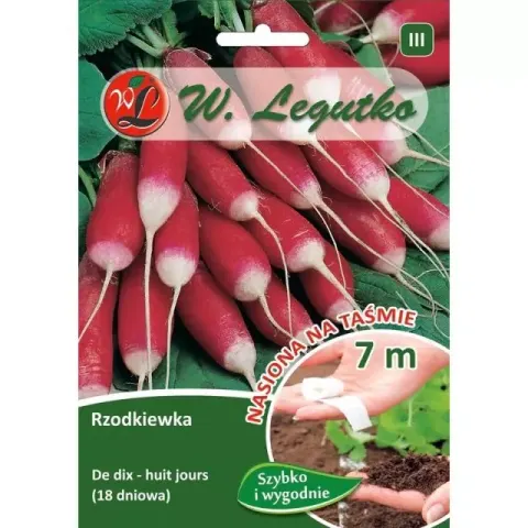 Nasiona Rzodkiewka De Dix Jours Taśma 7m Legutko Grciii