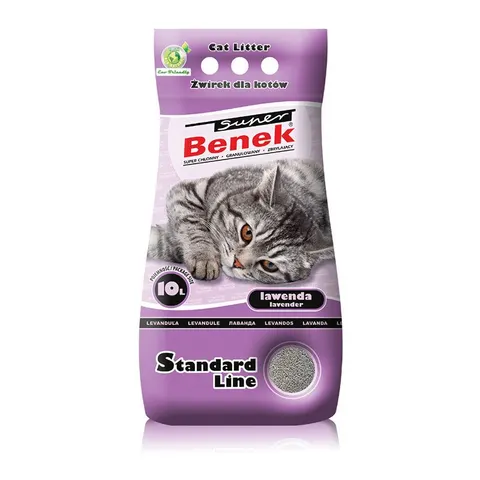 Super Benek Standard Line Lawendowy Żwirek Dla Kota 10 L