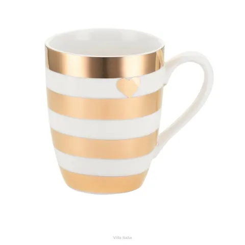 Kubek Porcelanowy Margit Gold 310ml Villa Italia