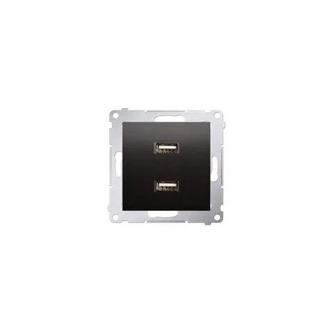 SIMON54 Ładowarka 2 x USB (moduł), 2.1 A, 5V DC, 230V; antracyt