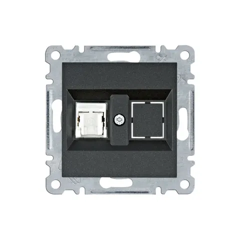 LUMINA Gniazdo komputerowe pojedyncze RJ45 kat.5e UTP czarne; WL2113 HAGER