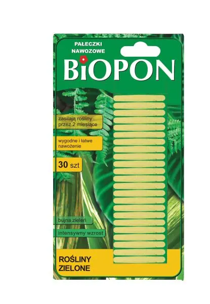 Pałeczki Nawozowe Do Roślin Zielonych 30szt Biopon