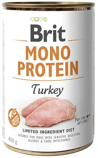 Brit Mono Protein Turkey (Indyk) 400g Karma Mokra Dla Psów