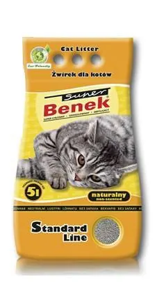 Super Benek Standard Line Naturalny Żwirek Dla Kota 10 L