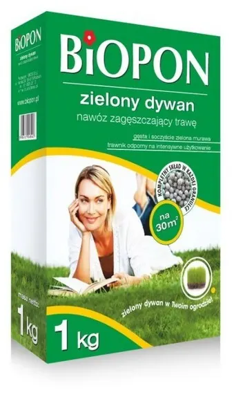 Biopon Nawóz Do Trawnika Zielony Dywan 1kg