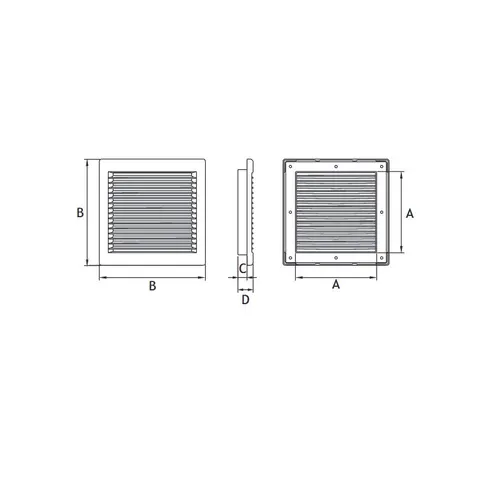 Kratka wentylacyjna lux wentylator134mmx134mm, wymiary zewn: 175x175x25mm, biały, DL/135 RW; 007-0165, DOSPEL