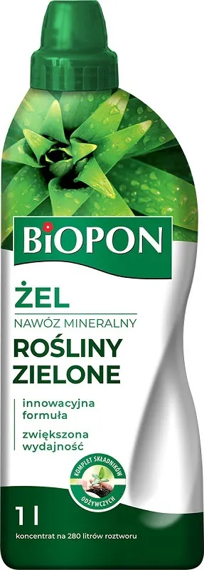 BIOPON NAWÓZ 1L ŻEL DO ROŚLIN ZIELONYCH