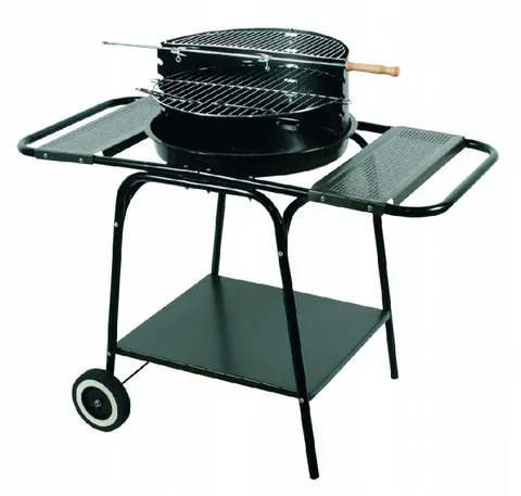 Grill Okrągły Węglowy 2 Boczne Półki Mg906