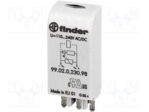 Moduł EMC, LED zielony+warystor 110...240VAC/DC, producent Finder