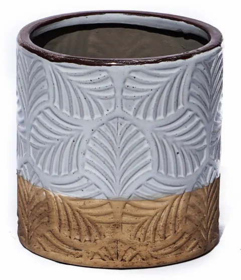 Osłonka ceramiczna Liście 12x11 cm