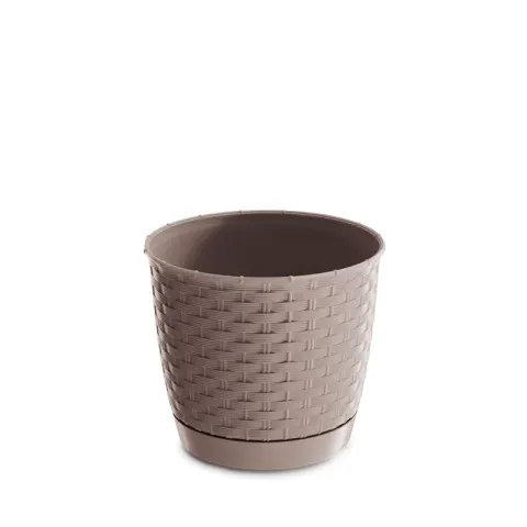 Doniczka plastikowa Ratolla Round Mocca 22 cm
