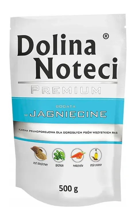 Dolina Noteci Premium dla psa Bogata w jagnięcinę 500 g