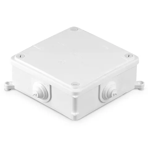 Puszka natynkowa instalacyjna odgałęźna, czterowlotowa, z dławicami, wymiary: 125x125x45mm, PK-4 BIAŁY; T-11117, PLASTROL